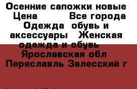 Осенние сапожки новые › Цена ­ 600 - Все города Одежда, обувь и аксессуары » Женская одежда и обувь   . Ярославская обл.,Переславль-Залесский г.